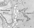 Brixe Island and Giggers Island, 1849 chart