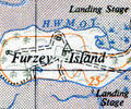 Furzey Island, 1952 map