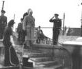 Lord and Lady Wavell boarding BOAC flying boat launch