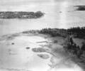 Aerial view of Brownsea and Harbour entrance