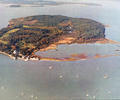 Aerial view of Brownsea Island