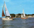 Yachts in front of Brownsea Castle