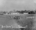 Postcard of Poole Park in snow
