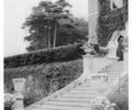 Brownsea Castle garden staircase