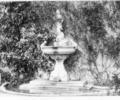 Brownsea Castle garden water feature