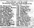 Burgess List, 1747