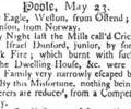 Creekmoor Mill fire, 1755.
