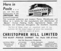 Advert for Christopher Hill Ltd  Animal Feed, Seed, Fertilizers & Chemicals.