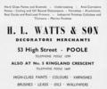 Advert for H.L. Watts & Son.