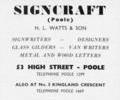 Advert for Signcraft H.L Watts & Son
