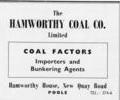 Advert for Hamworthy Coal Company.