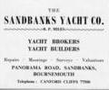 Advert for Sandbanks Yacht Company.