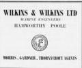 Advert For Wikins & Wilkins Ltd Marine Engineers.