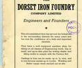 Advert for The Dorset Iron Foundry.