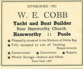 Advert for W.E Cobb.