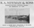Advert for R.A Newman & Sons boat building.