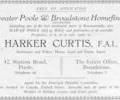 Advert for Harker Curtis, Estate Agent.