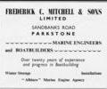 Advert for Frederick Mitchell & Son.