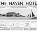 Advert for Haven Hotel.