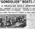 Advert for Gondolier Boats.