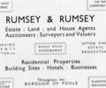 Advert for Rumsey & Rumsey.