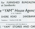 Advert for " Yam" House Agency.