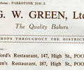 Advert for G.W Green, Ltd Bakers.