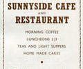 Advert for Sunnyside Cafe and Resturant.