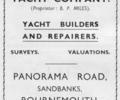 Advert for The Sandbanks Yacht Company.