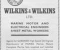 Advert for Wilkins & Wilkins ltd Marine Engines.