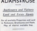 Advert  for Adams & Rose. 