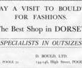Advert for Bould's Fashions.