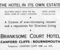 Advert for Branksome Court Hotel.