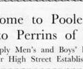 Advert for Perrins Clothes.