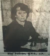 Vintage black and white photo of Charlotte Peterson in 1938